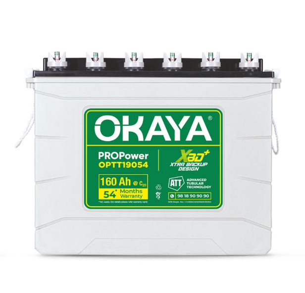 OKAYA PROPower OPTT19054 160Ah Advanced Tall Tubular Inverter Battery 